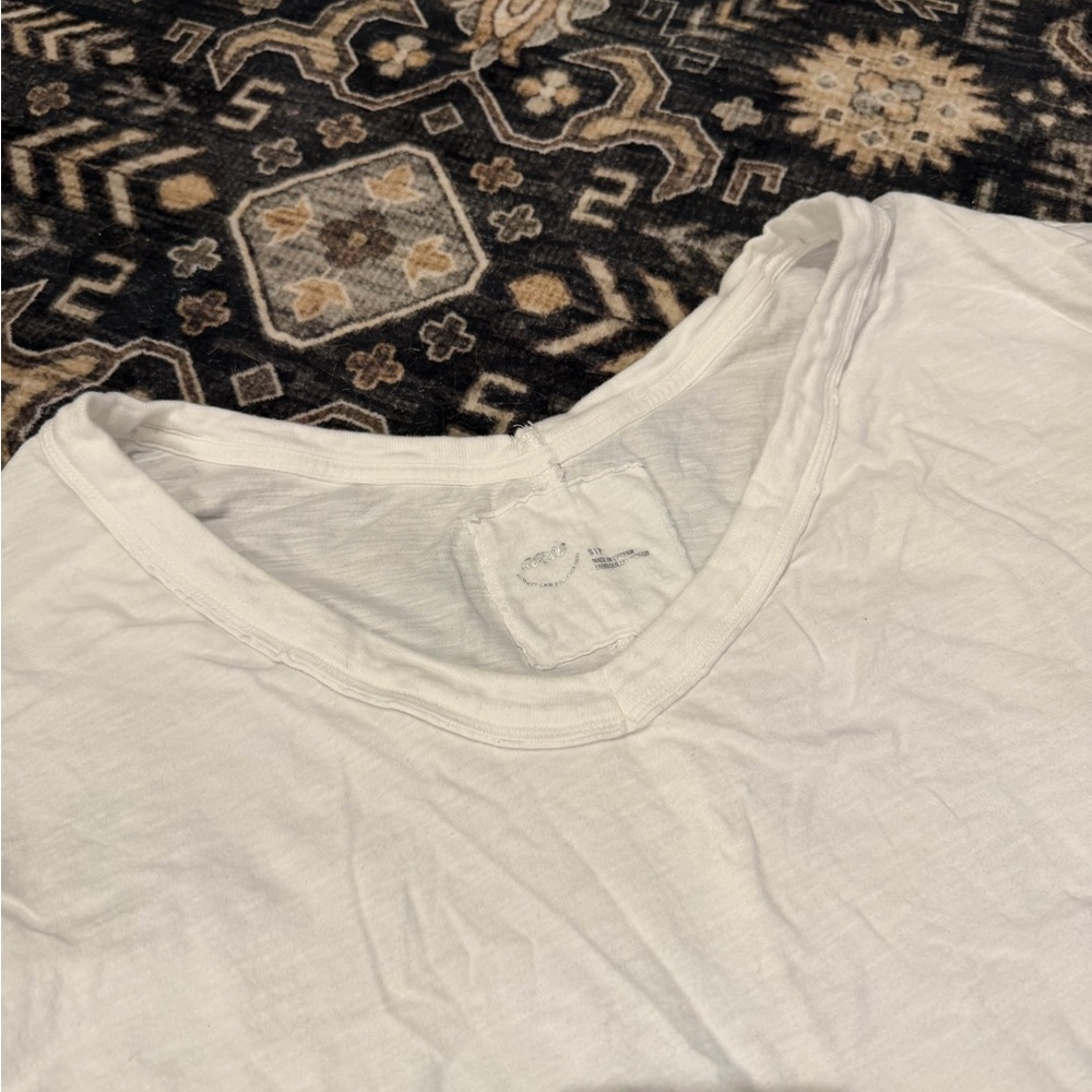 Aerie White Oversized Boyfriend Tee - Picture 3 of 3